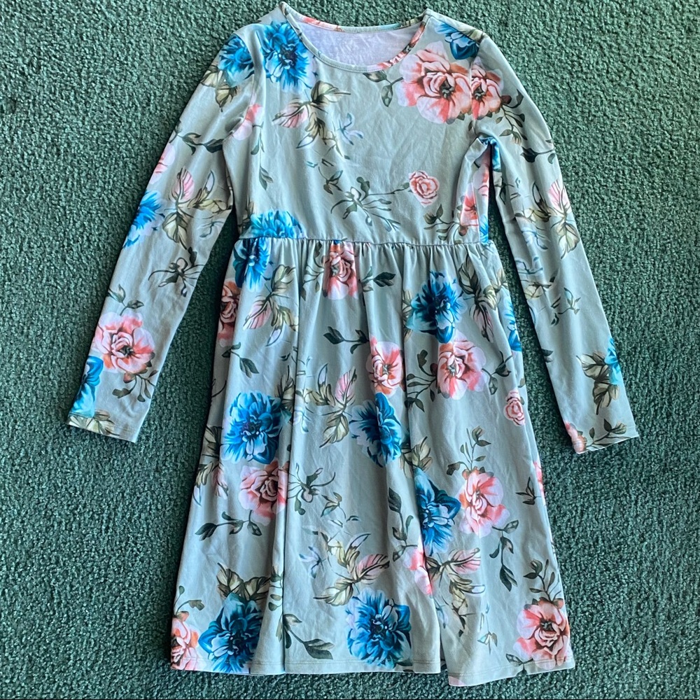 Floral dress size girls 12-13 years